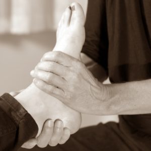 Fuss Massage als Behandlung und zur Entspannung